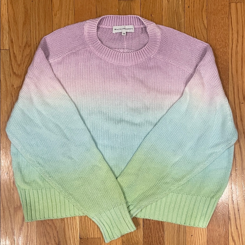 White + Warren Pastel Ombre Sweater